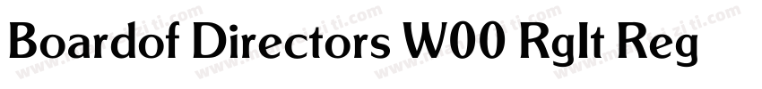 Boardof Directors W00 RgIt Regular字体转换